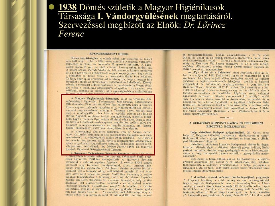 Vándorgyűlésének megtartásáról,