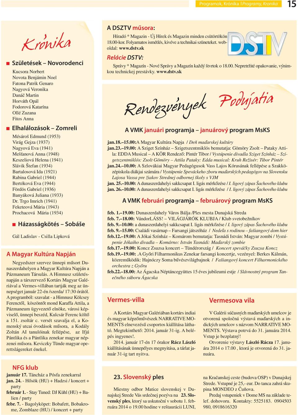 Gabriel (1944) Bertóková Eva (1944) Fördös Gabriel (1936) Banyáková Juliana (1933) Dr.