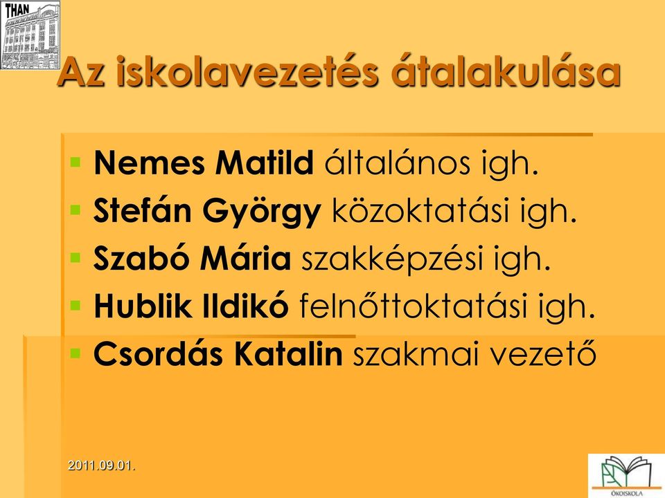 Szabó Mária szakképzési igh.