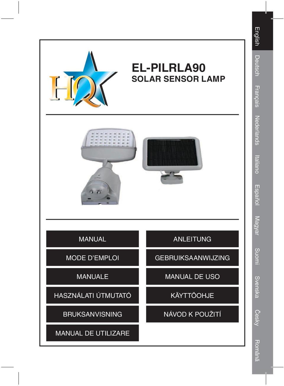 EL-PILRLA90 SOLAR SENSOR LAMP ANLEITUNG