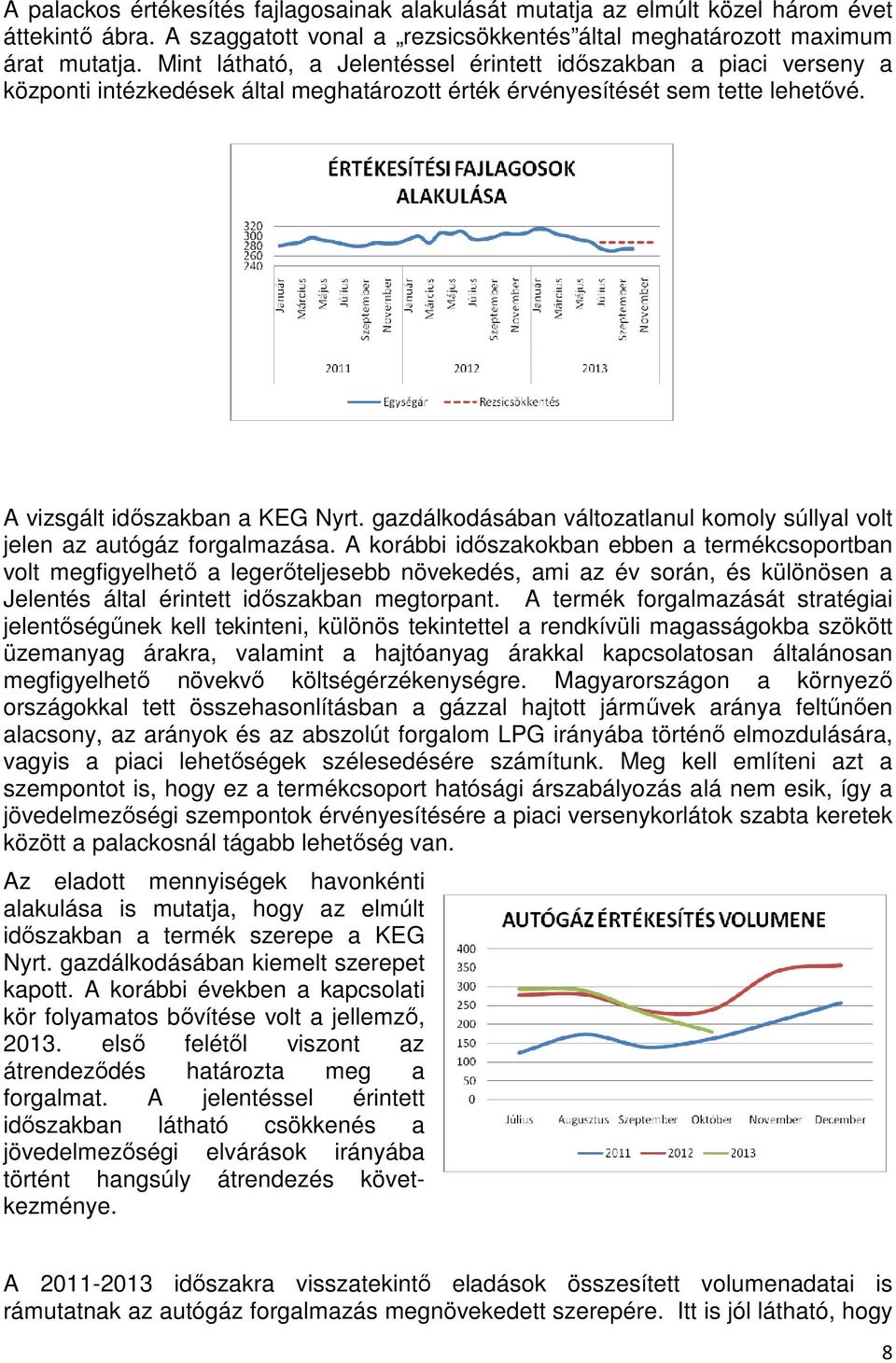 gazdálkodásában változatlanul komoly súllyal volt jelen az autógáz forgalmazása.