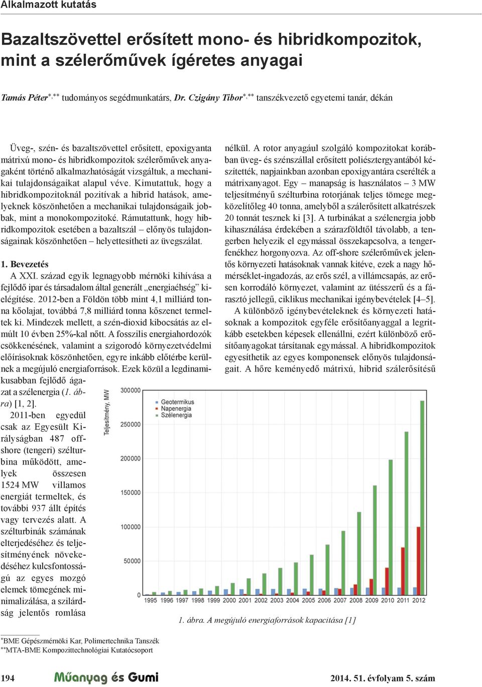 alkalmazhatóságát vizsgáltuk, a mechanikai tulajdonságaikat alapul véve. Kimutattuk, hogy a hibridkompozitoknál pozitívak a hibrid hatások, amelyeknek köszönhet!