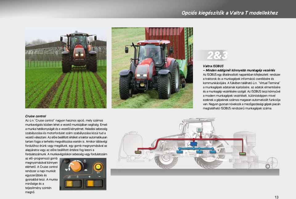 Az ISOBUS teszi könnyıvé a modern munkagépek vezérlését, különösképpen mivel ezeknek a gépeknek számos magasan automatizált funkciója van.