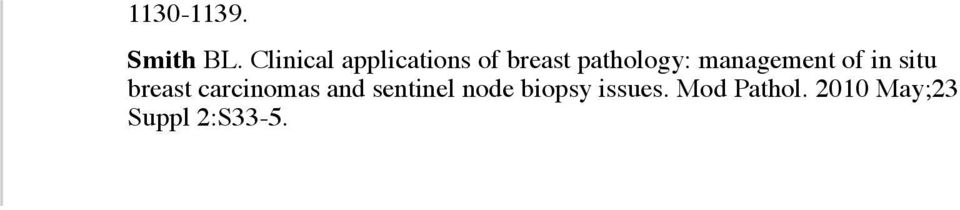 management of in situ breast carcinomas and