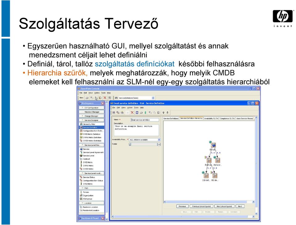 definíciókat későbbi felhasználásra Hierarchia szűrők, melyek meghatározzák,