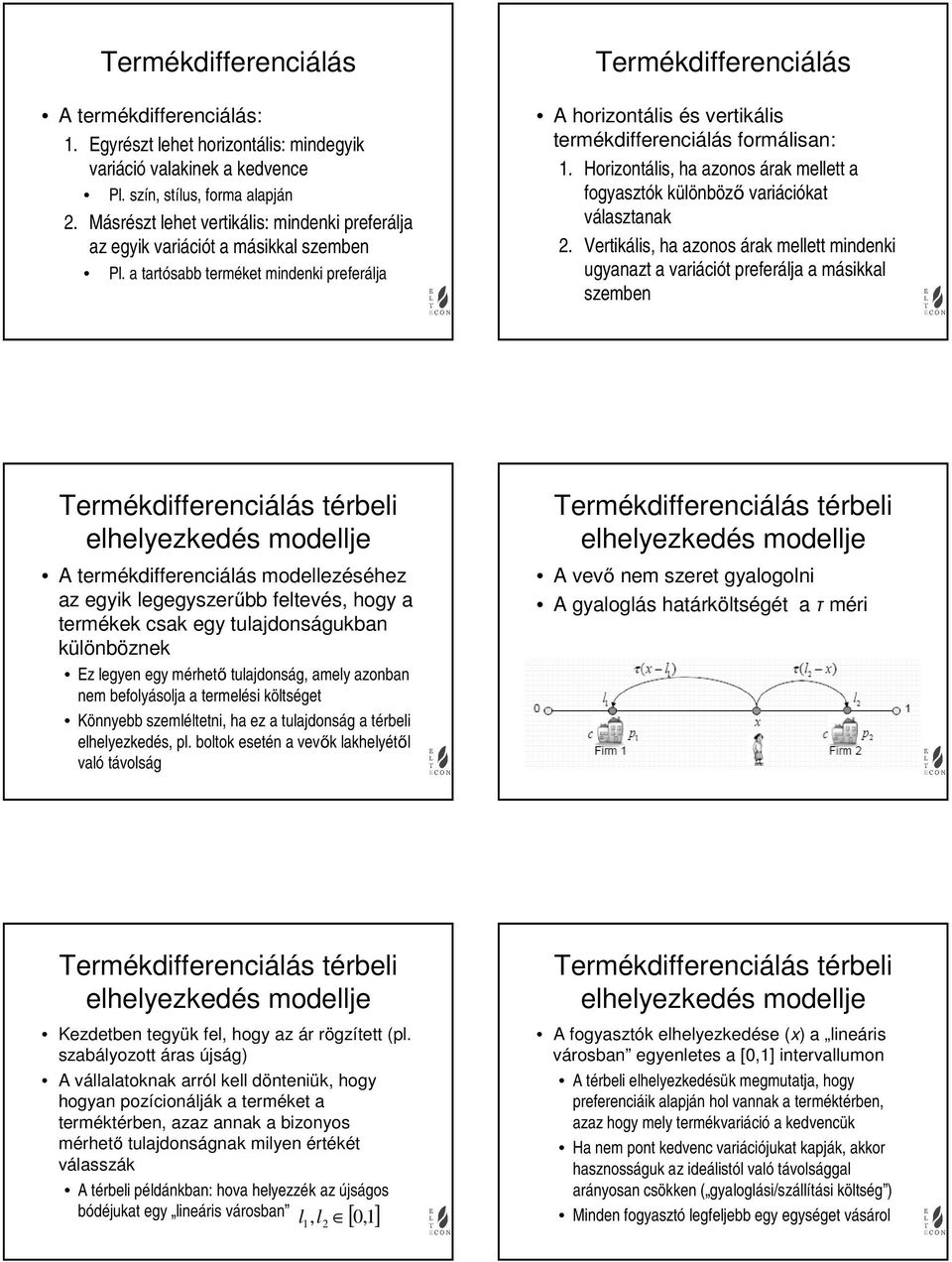 Vertkál azoo árak mellett mdek ugyaazt a varácót referála a mákkal zembe Termékdfferecálá térbel elhelyezkedé modelle A termékdfferecálá modellezééhez az egyk legegyzerűbb feltevé hogy a termékek cak