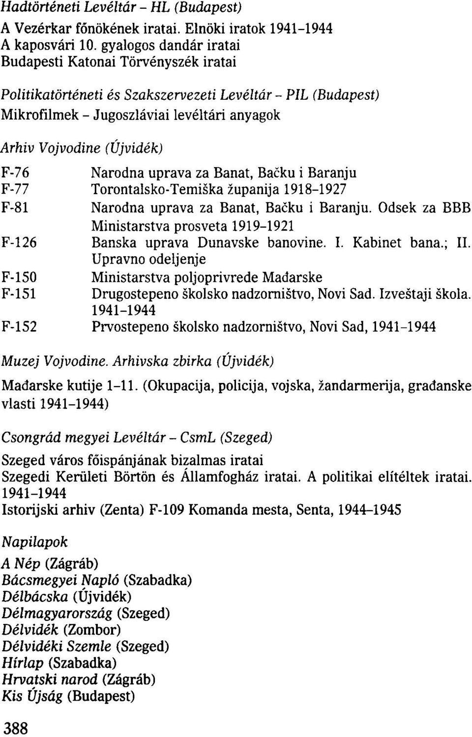 Narodna uprava za Bánat, Bačku i Baranju F-77 Torontalsko-Temiška županija 1918-1927 F-81 Narodna uprava za Bánat, Bačku i Baranju.