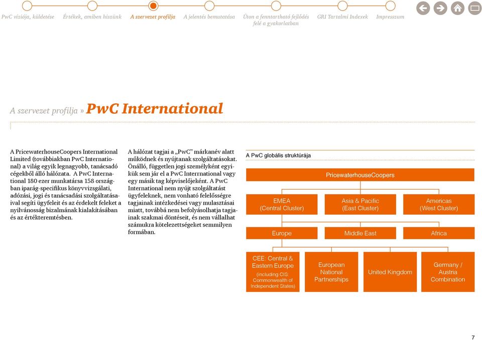 bizalmának kialakításában és az értékteremtésben. A hálózat tagjai a PwC márkanév alatt működnek és nyújtanak szolgáltatásokat.