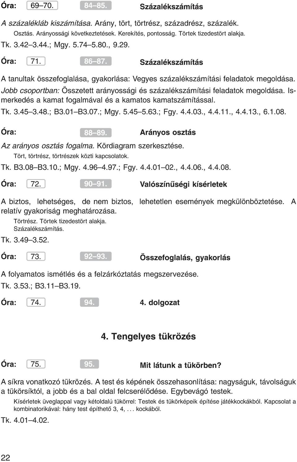 Jobb csoportban: sszetett ar nyoss gi s sz zal ksz m t si feladatok megold sa. Ismerked s a kamat fogalm val s a kamatos kamatsz m t ssal. Tk. 3.45{3.48. B3.01{B3.07. Mgy. 5.45{5.63. Fgy. 4.4.03., 4.