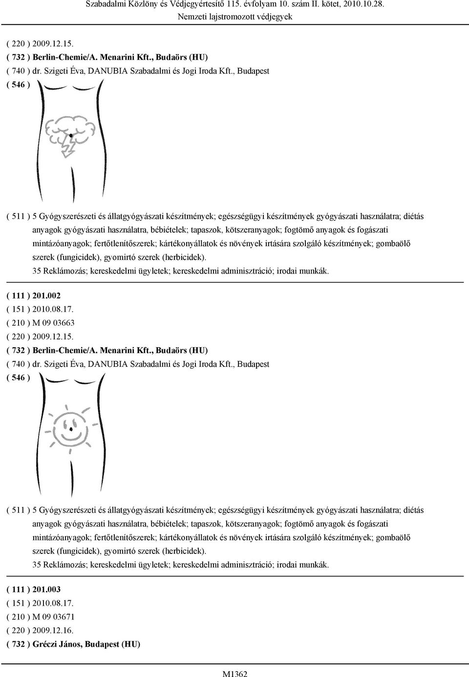 fogtömő anyagok és fogászati mintázóanyagok; fertőtlenítőszerek; kártékonyállatok és növények irtására szolgáló készítmények; gombaölő szerek (fungicidek), gyomirtó szerek (herbicidek).