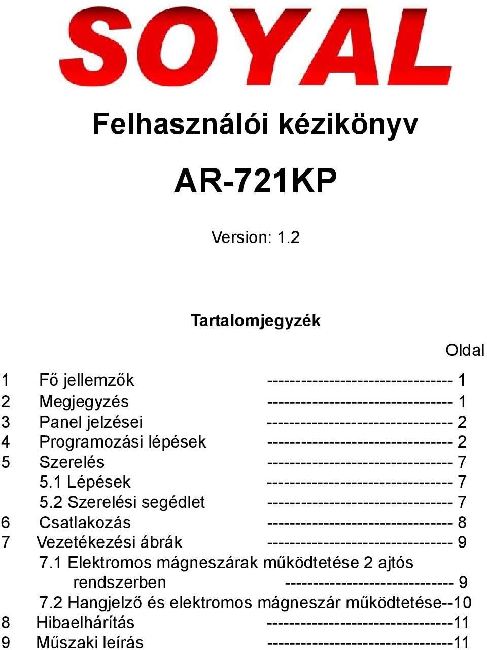 lépések --------------------------------- 2 5 Szerelés --------------------------------- 7 5.1 Lépések --------------------------------- 7 5.