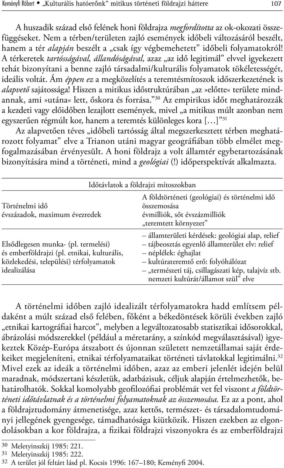 A térkeretek tartósságával, állandóságával, azaz az idő legitimál elvvel igyekezett tehát bizonyítani a benne zajló társadalmi/kulturális folyamatok tökéletességét, ideális voltát.