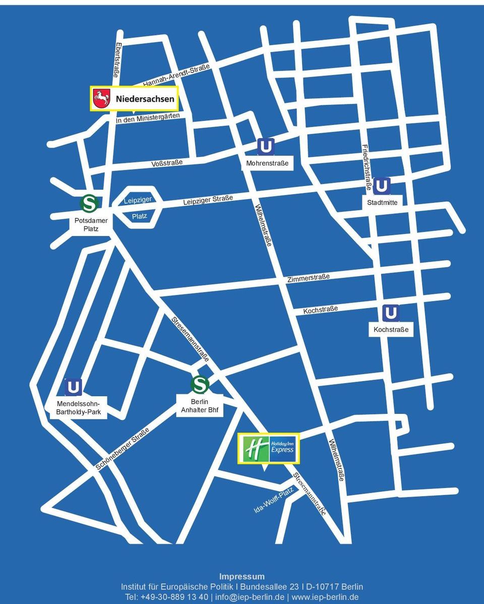 Stresemannstraße Kochstraße Mendelssohn- Bartholdy-Park Berlin Anhalter Bhf Schöneberger Straße Ida-Wolff-Platz