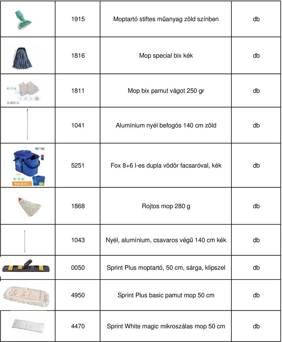 Rojtos mop 280 g 1043 Nyél, alumínium, csavaros vég 140 cm kék 0050 Sprint Plus moptartó, 50 cm,