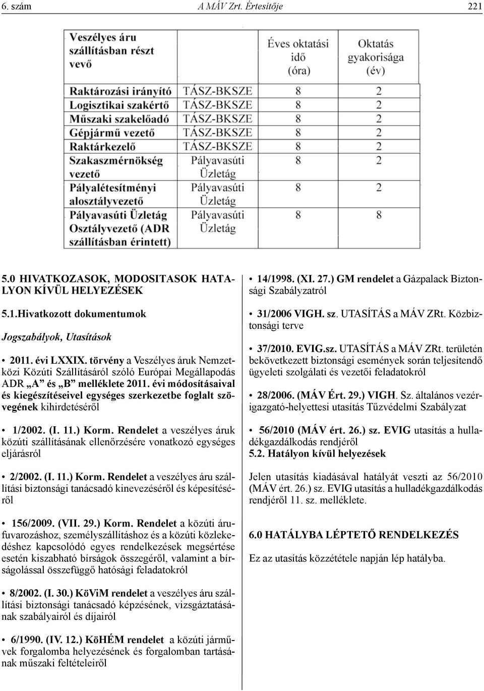 évi módosításaival és kiegészítéseivel egységes szerkezetbe foglalt szövegének kihirdetéséről 1/2002. (I. 11.) korm.