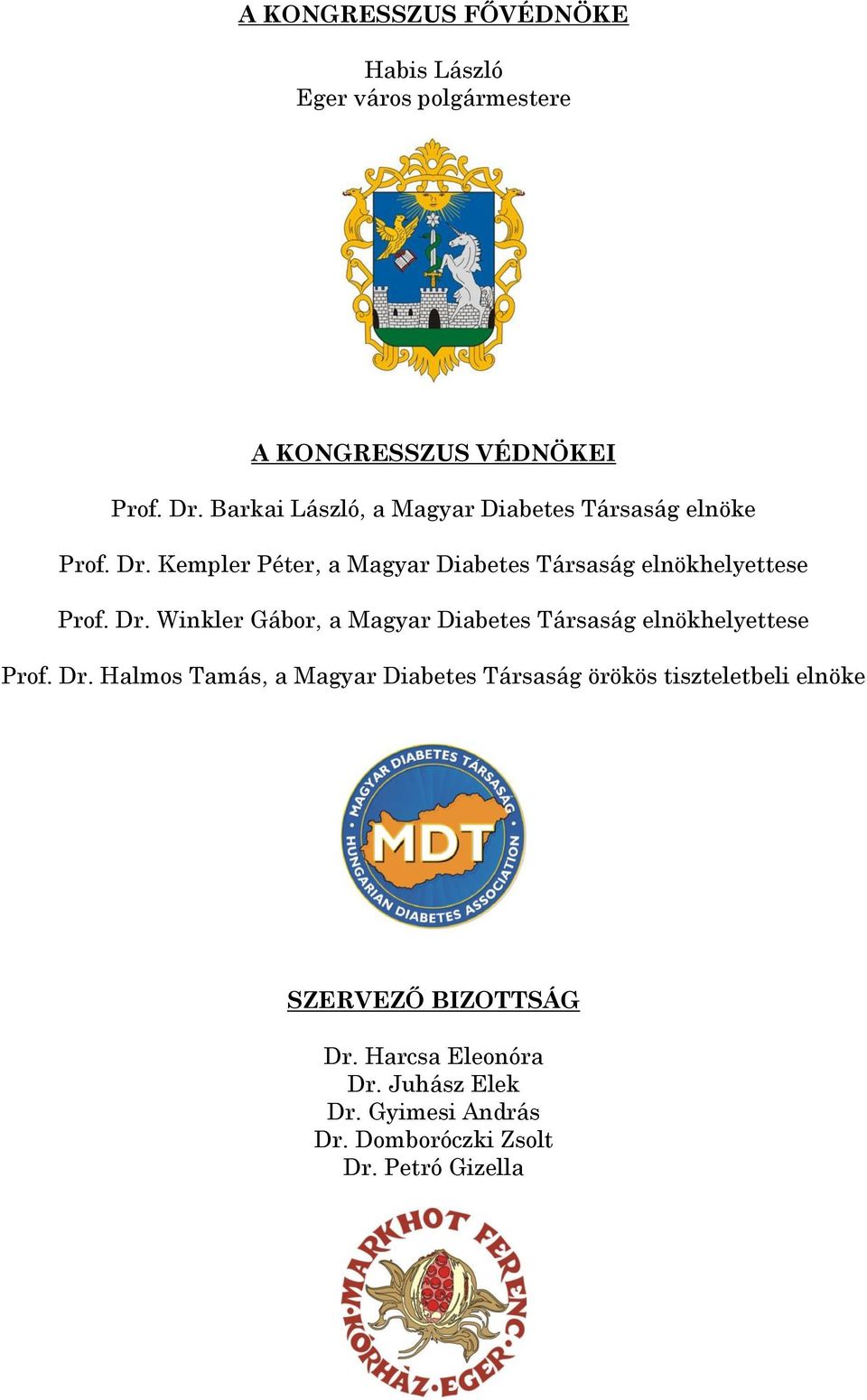 Kempler Péter, a Magyar Diabetes Társaság elnökhelyettese Prof. Dr.