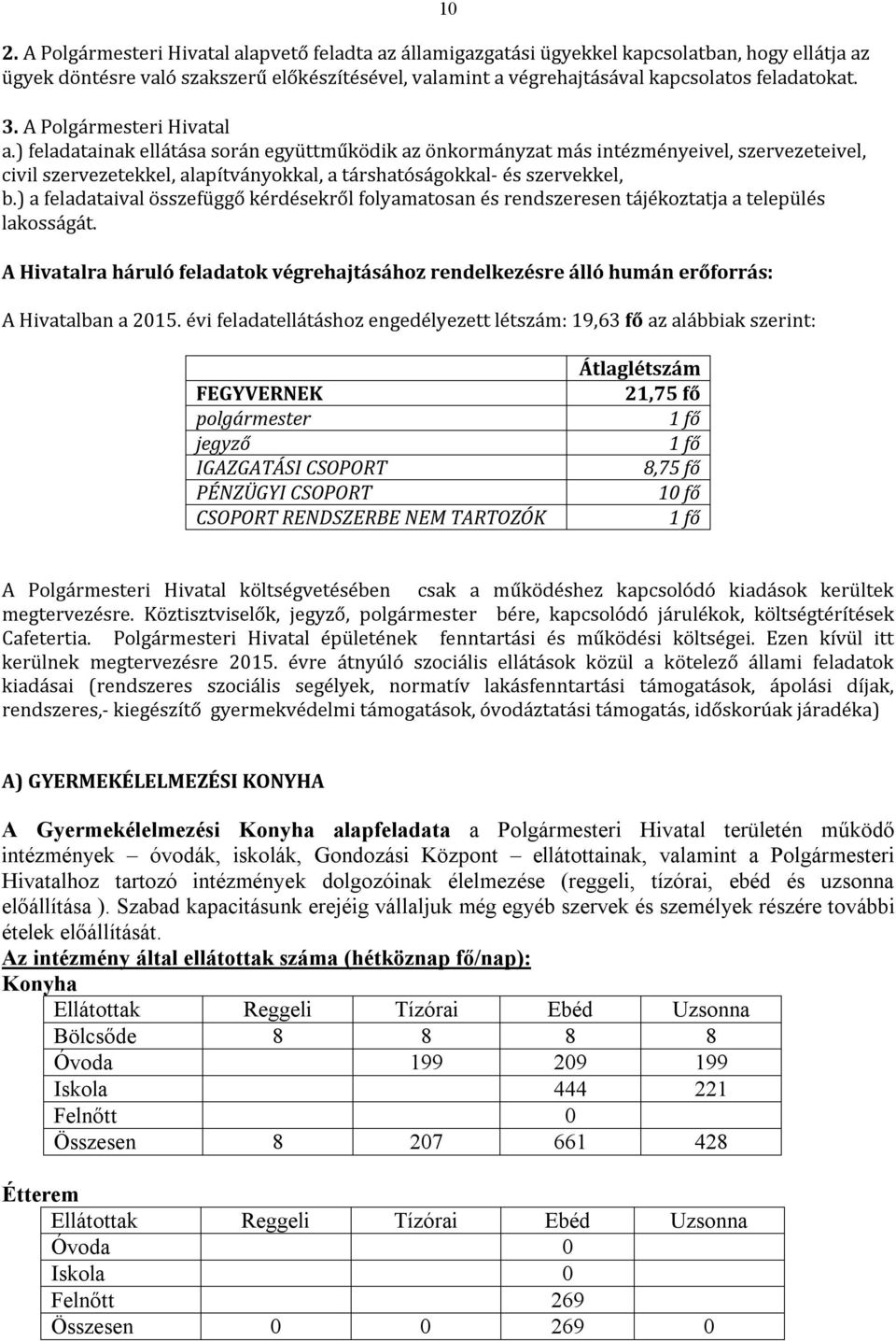 ) feladatainak ellátása során együttműködik az önkormányzat más intézményeivel, szervezeteivel, civil szervezetekkel, alapítványokkal, a társhatóságokkal- és szervekkel, b.