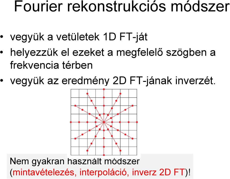 frekvencia térben vegyük az eredmény 2D FT-jának inverzét.