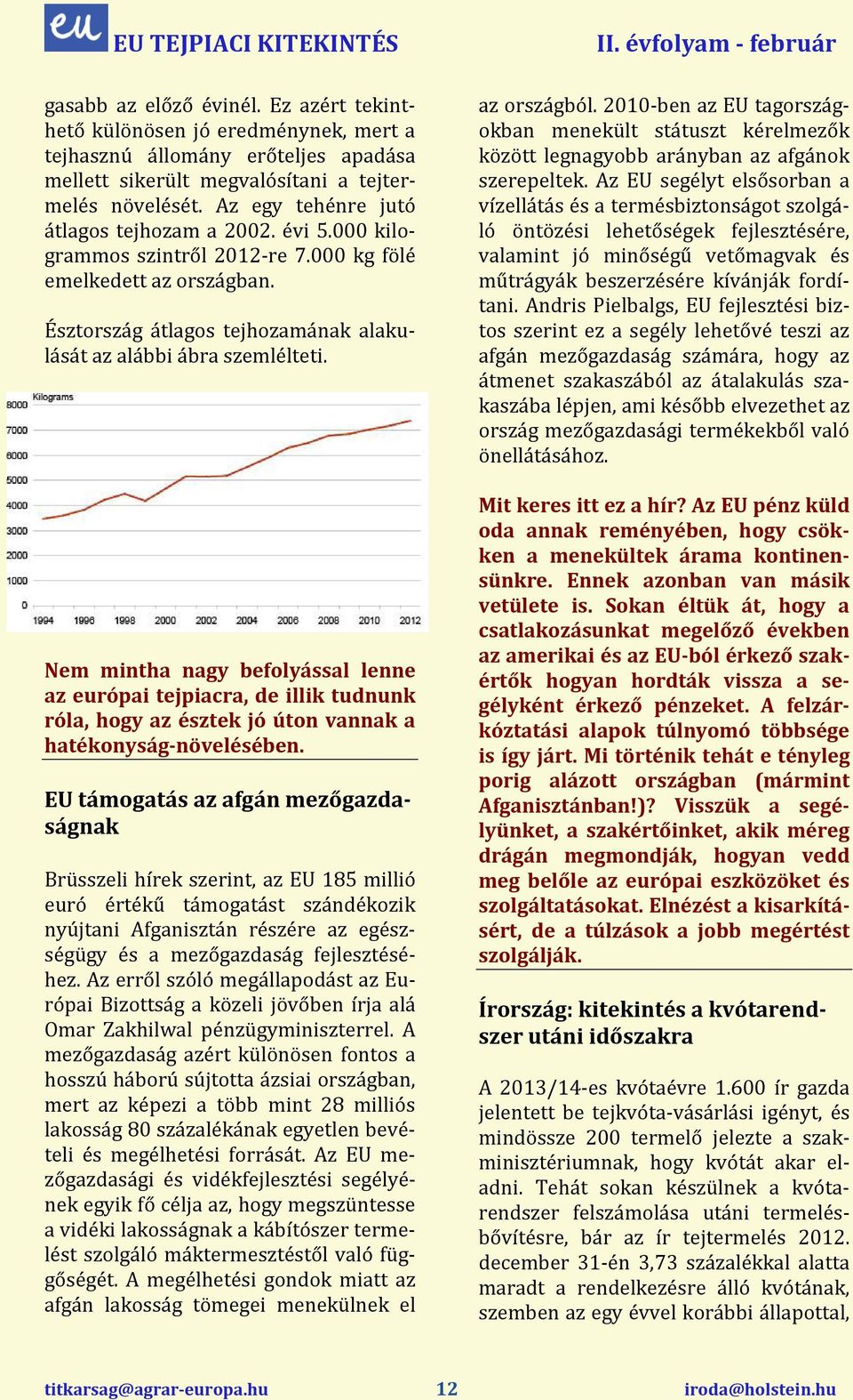 Nem mintha nagy befolyással lenne az európai tejpiacra, de illik tudnunk róla, hogy az észtek jó úton vannak a hatékonyság-növelésében.