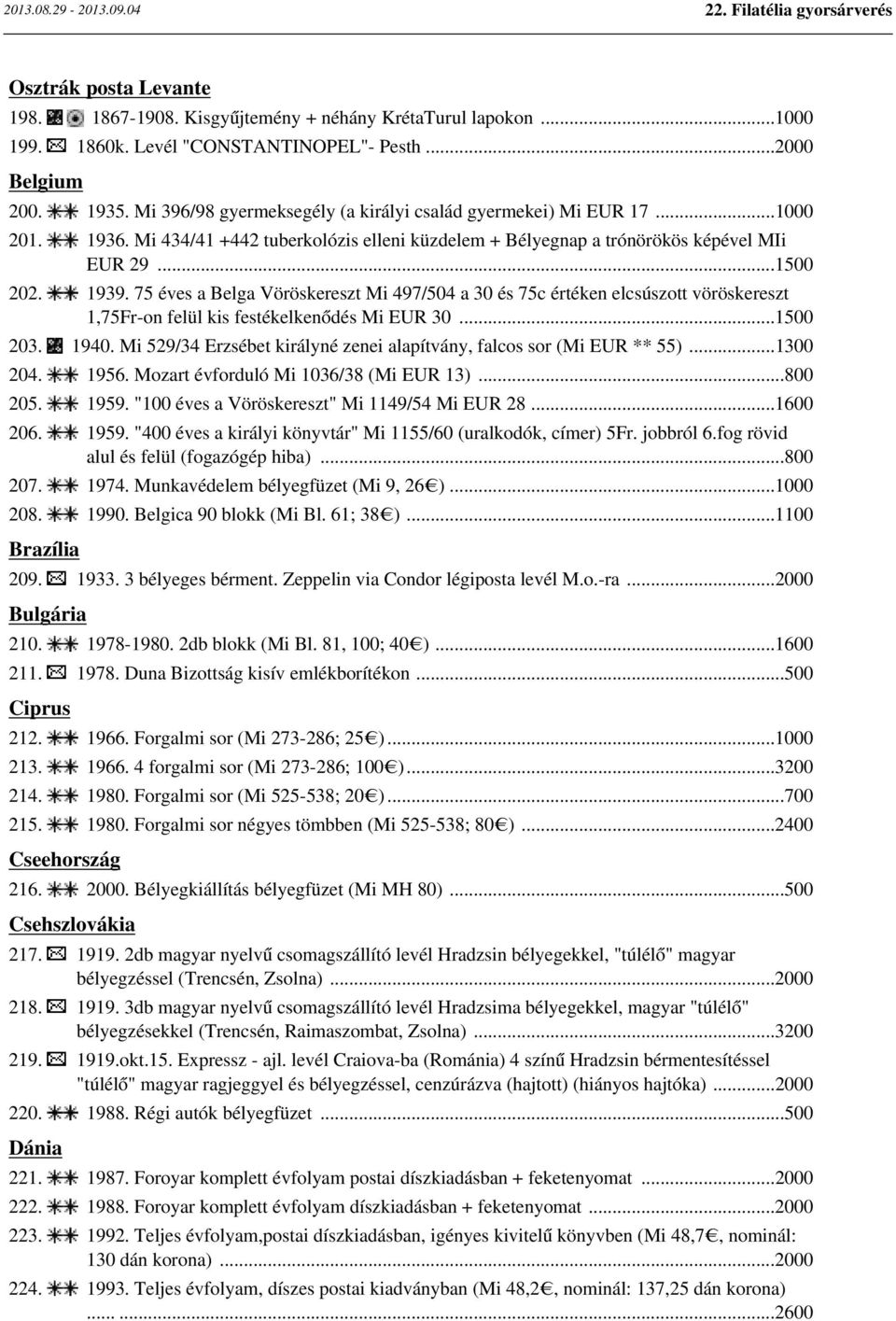 75 éves a Belga Vöröskereszt Mi 497/504 a 30 és 75c értéken elcsúszott vöröskereszt 1,75Fr-on felül kis festékelkenődés Mi EUR 30...1500 203. 1940.