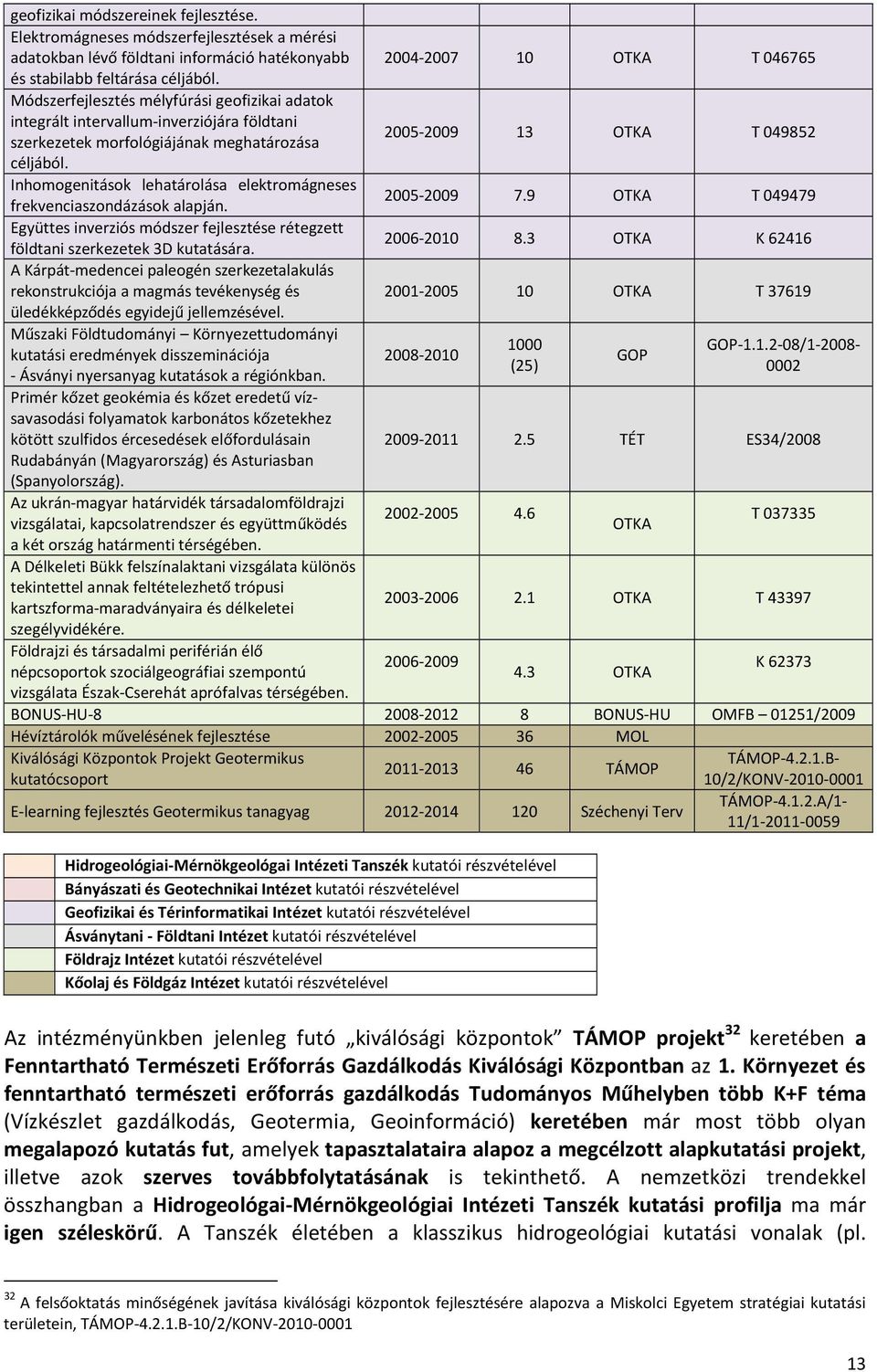 Inhomogenitások lehatárolása elektromágneses frekvenciaszondázások alapján. Együttes inverziós módszer fejlesztése rétegzett földtani szerkezetek 3D kutatására.