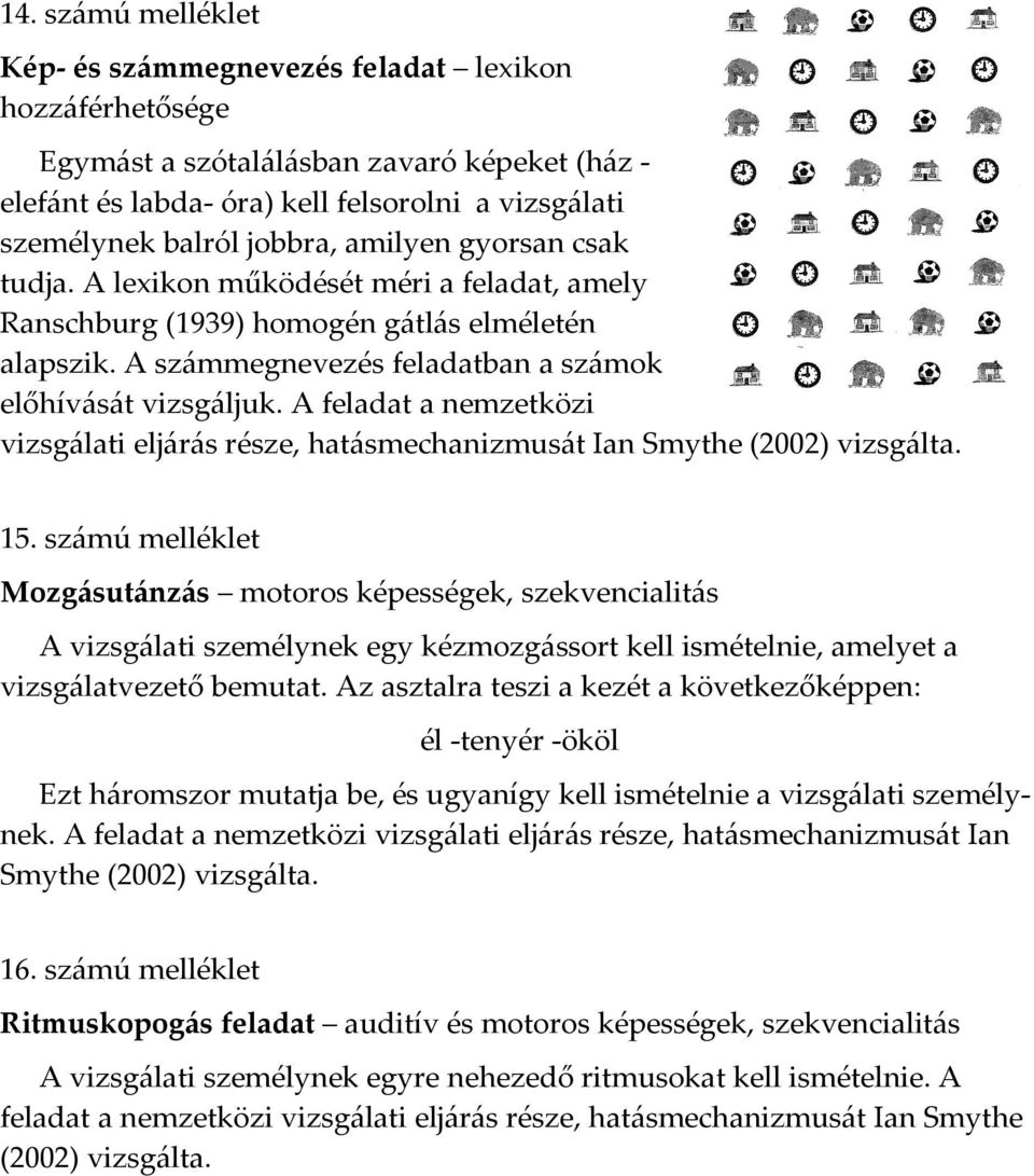 A feladat a nemzetközi vizsgálati eljárás része, hatásmechanizmusát Ian Smythe (2002) vizsgálta. 15.