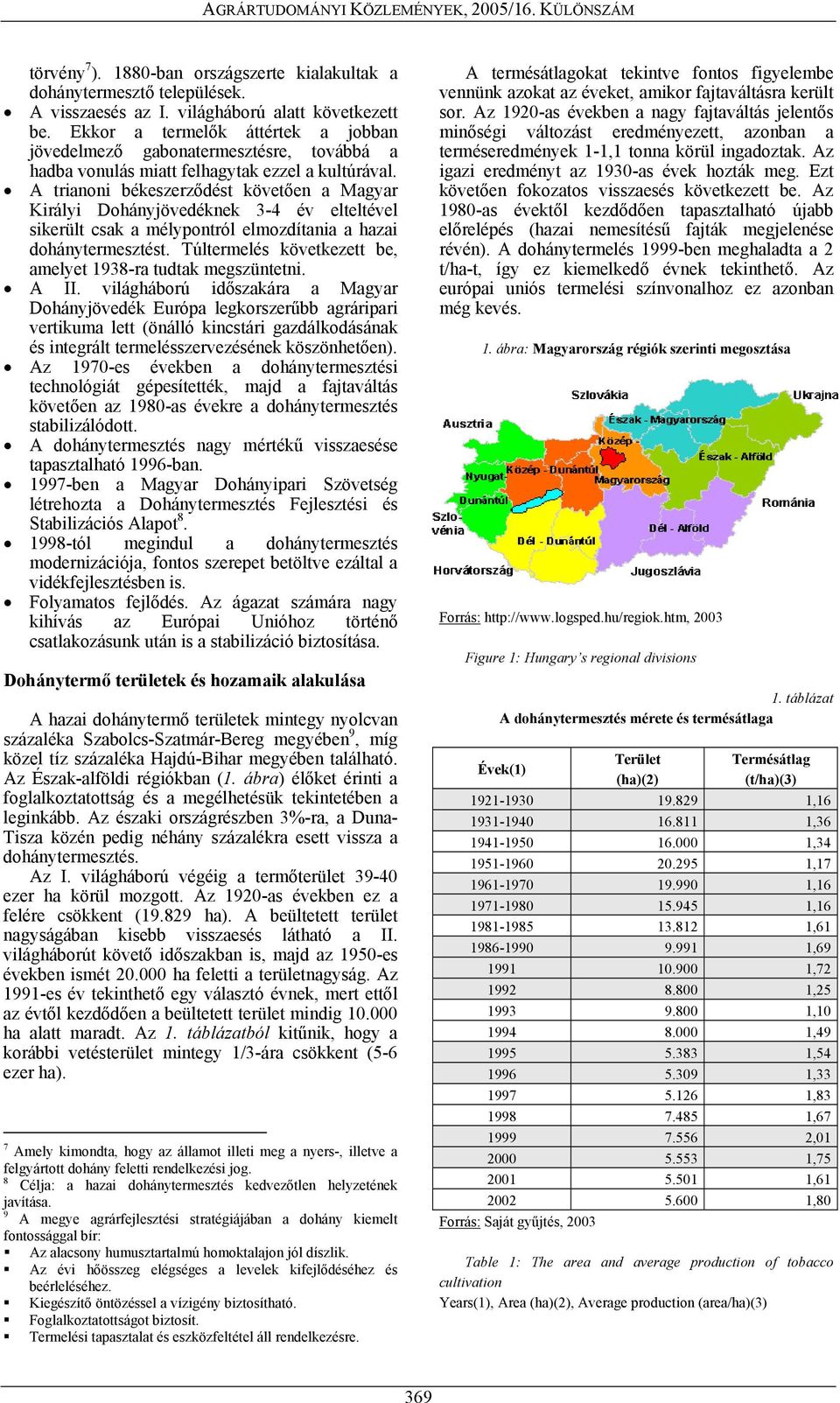 A trianoni békeszerződést követően a Magyar Királyi Dohányjövedéknek 3-4 év elteltével sikerült csak a mélypontról elmozdítania a hazai dohánytermesztést.