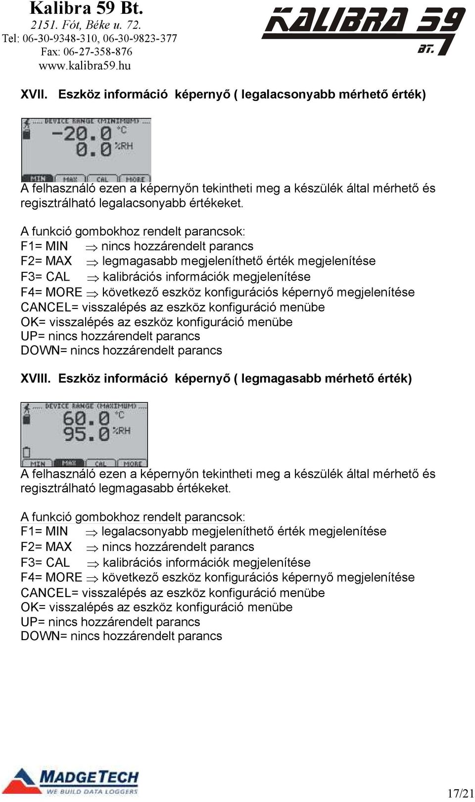 eszköz konfiguráció menübe XVIII.