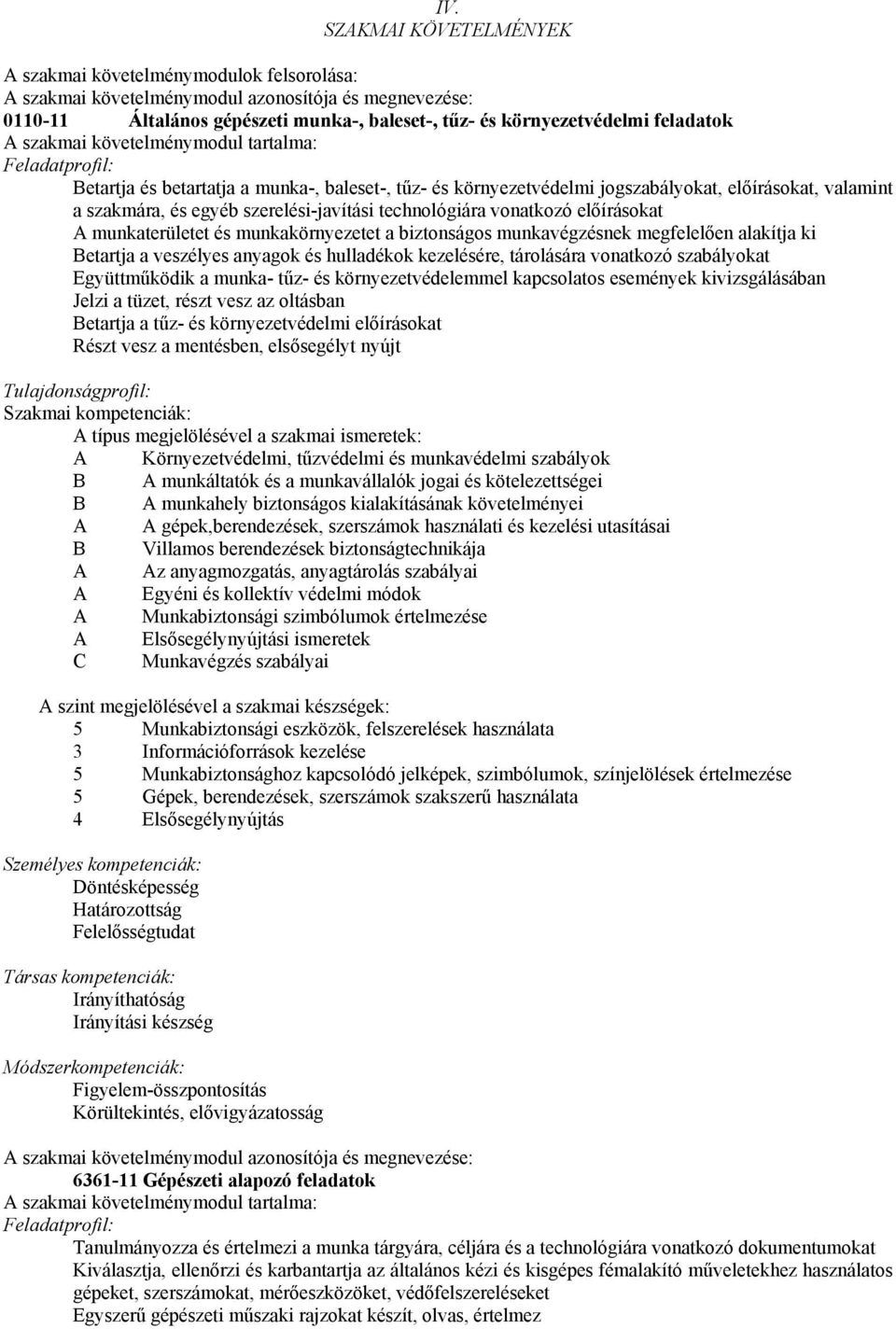 szerelési-javítási technológiára vonatkozó előírásokat A munkaterületet és munkakörnyezetet a biztonságos munkavégzésnek megfelelően alakítja ki etartja a veszélyes anyagok és hulladékok kezelésére,