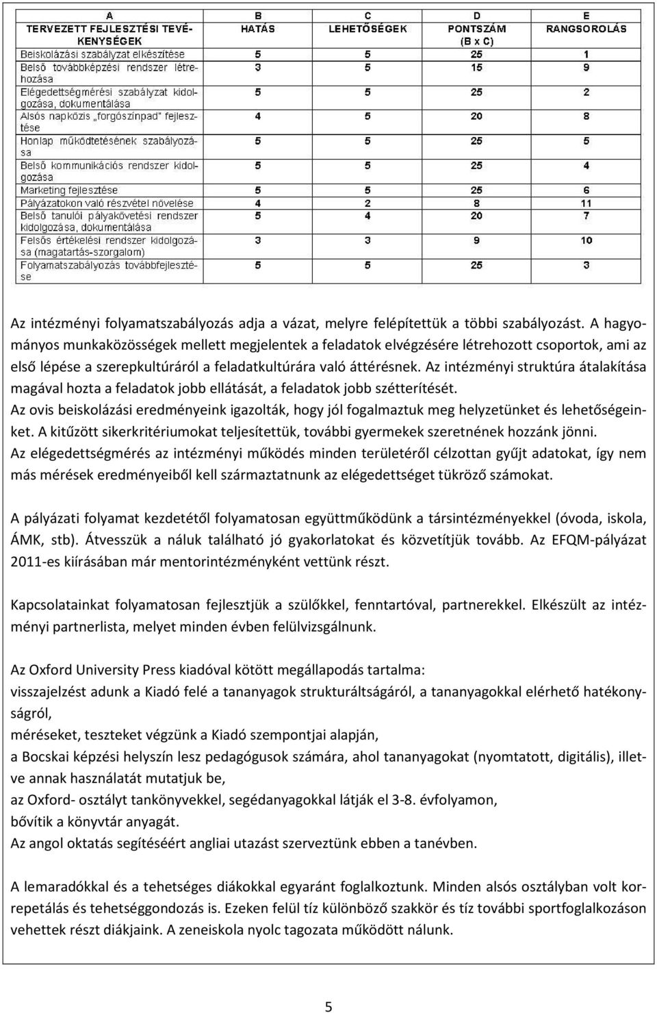 Az intézményi struktúra átalakítása magával hozta a feladatok jobb ellátását, a feladatok jobb szétterítését.