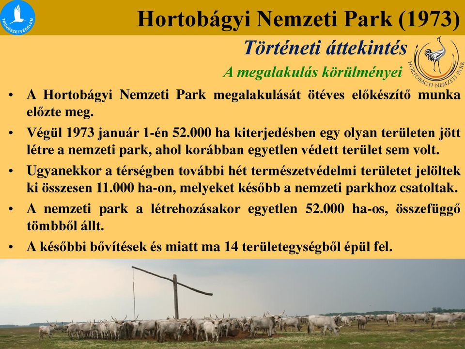 000 ha kiterjedésben egy olyan területen jött létre a nemzeti park, ahol korábban egyetlen védett terület sem volt.