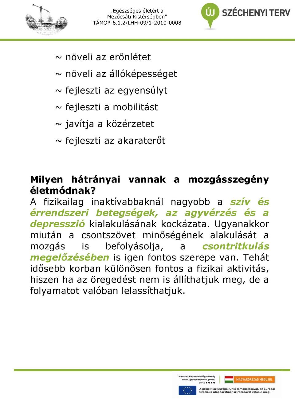 A fizikailag inaktívabbaknál nagyobb a szív és érrendszeri betegségek, az agyvérzés és a depresszió kialakulásának kockázata.