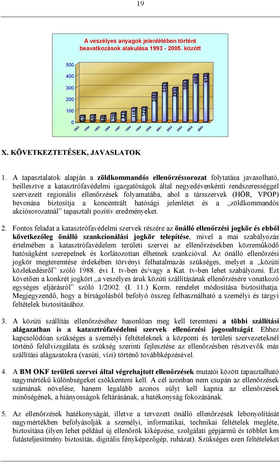 A tapasztalatok alapján a zöldkommandós ellenőrzéssorozat folytatása javasolható, beillesztve a katasztrófavédelmi igazgatóságok által negyedévenkénti rendszerességgel szervezett regionális