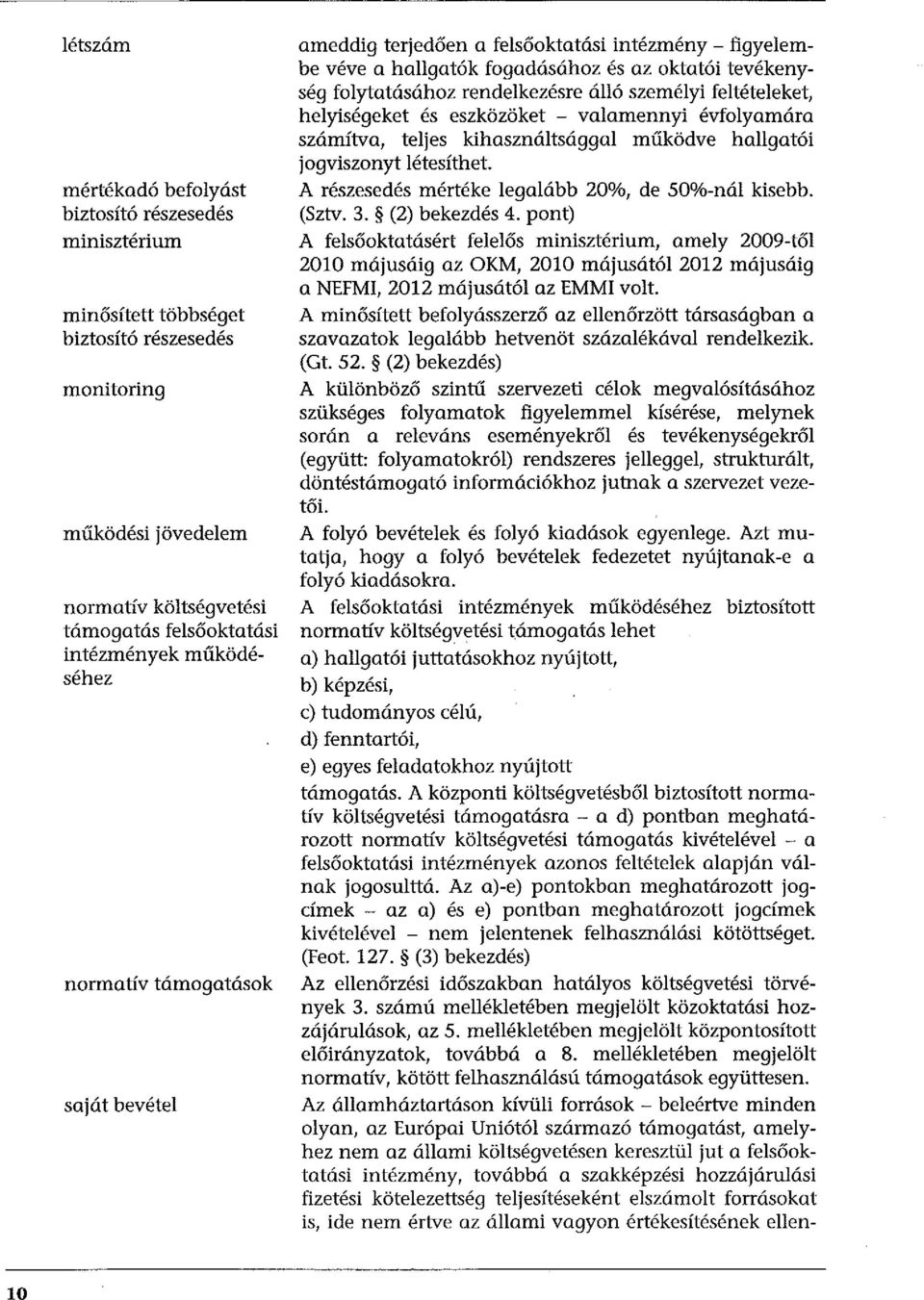 személyi feltételeket, helyiségeket és eszközöket - valamennyi évfolyamára számítva, teljes kihasználtsággal működve hallgatói jogviszonyt létesíthet.