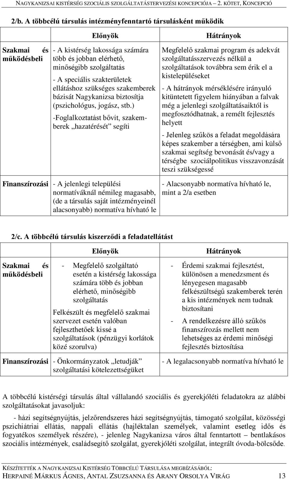 ) -Foglalkoztatást bővít, szakemberek hazatérését segíti Hátrányok Megfelelő szakmai program és adekvát szolgáltatásszervezés nélkül a szolgáltatások továbbra sem érik el a kistelepüléseket - A