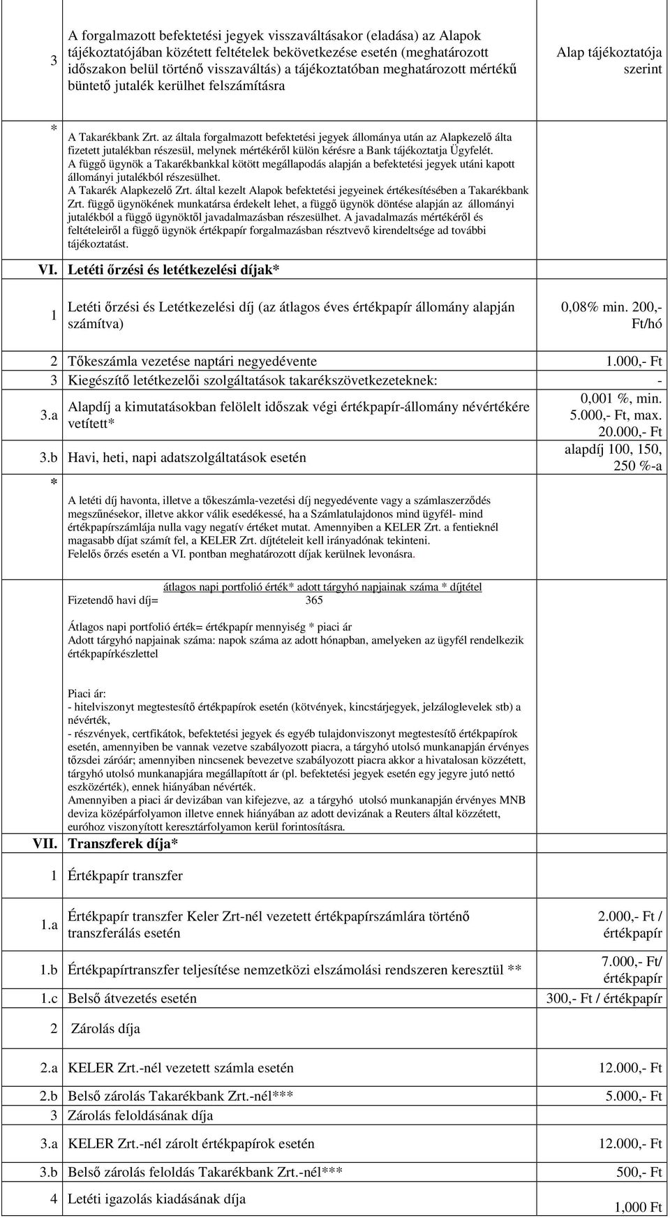 az általa forgalmazott befektetési jegyek állománya után az Alapkezel álta fizetett jutalékban részesül, melynek mértékérl külön kérésre a Bank tájékoztatja Ügyfelét.