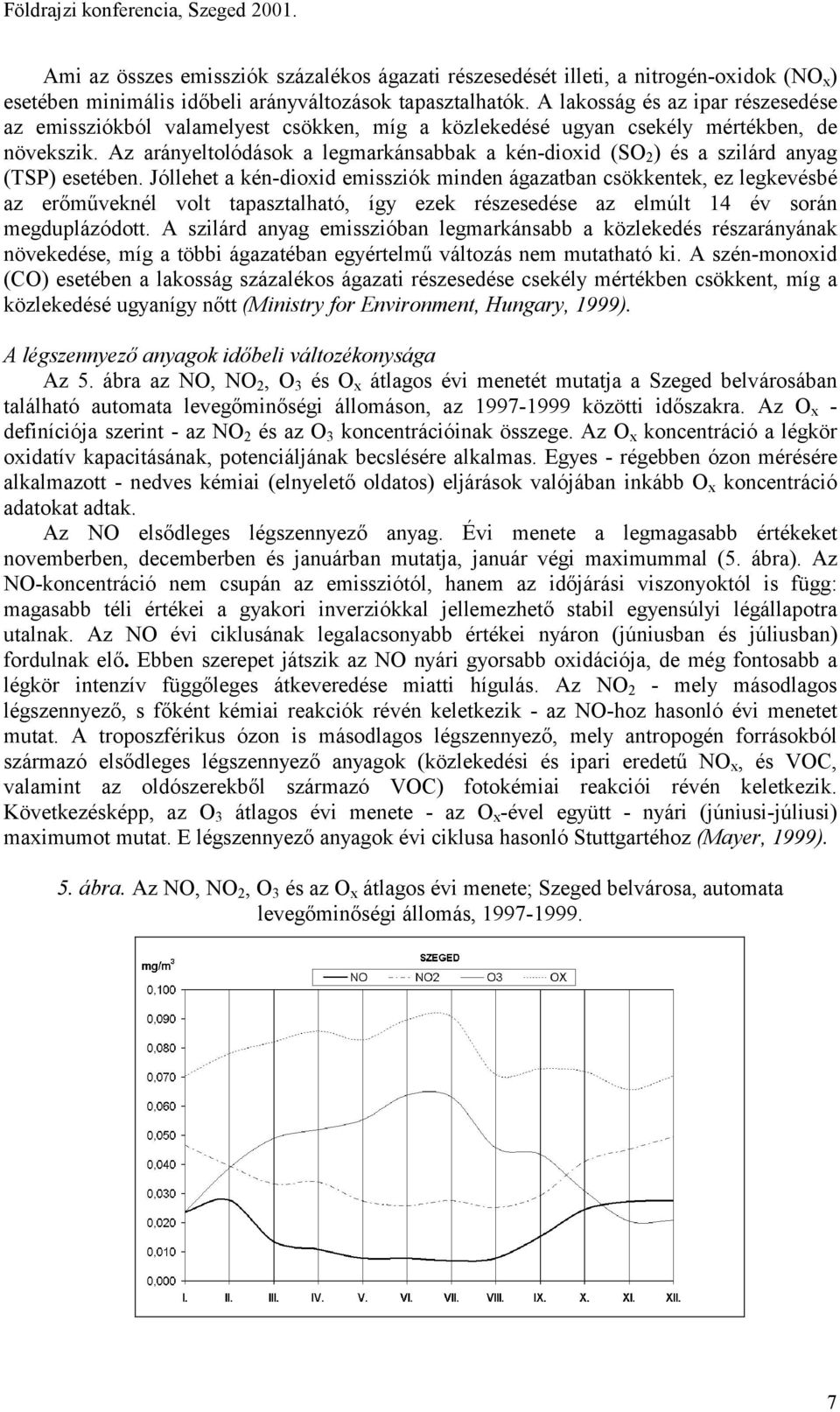 Az arányeltolódások a legmarkánsabbak a kén-dioxid (SO 2 ) és a szilárd anyag (TSP) esetében.