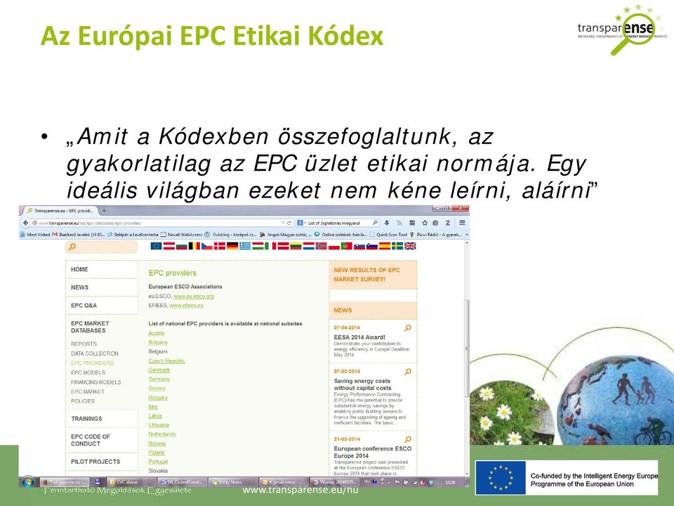 gyakorlatilag az EPC üzlet etikai