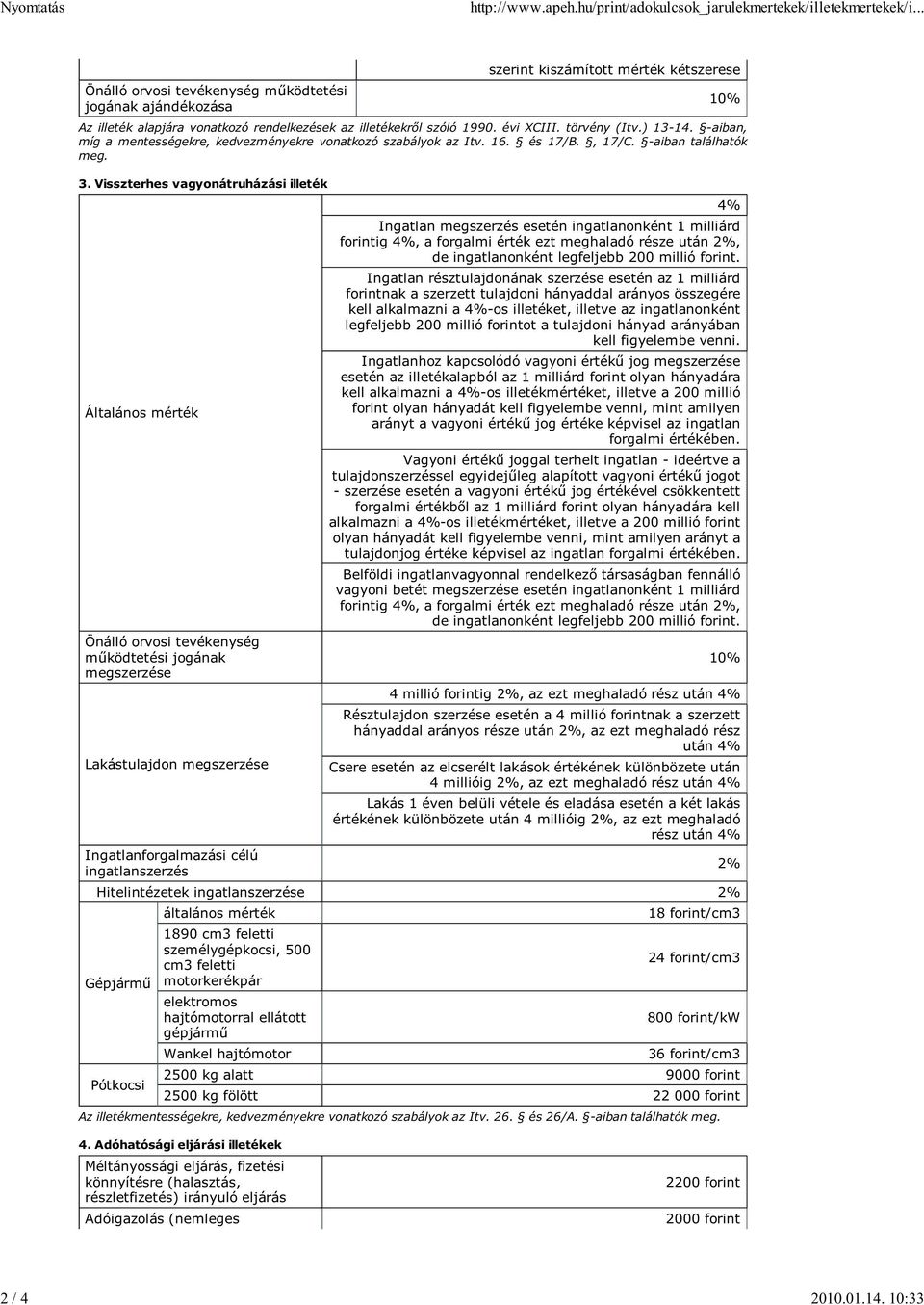 ) 13-14. -aiban, míg a mentességekre, kedvezményekre vonatkozó szabályok az Itv. 16. és 17/B., 17/C. -aiban találhatók meg. 3.