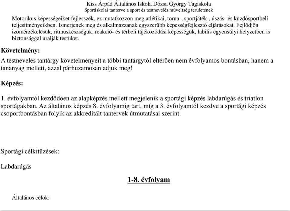 Fejlődjön izomérzékelésük, ritmuskészségük, reakció- és térbeli tájékozódási képességük, labilis egyensúlyi helyzetben is biztonsággal uralják testüket.