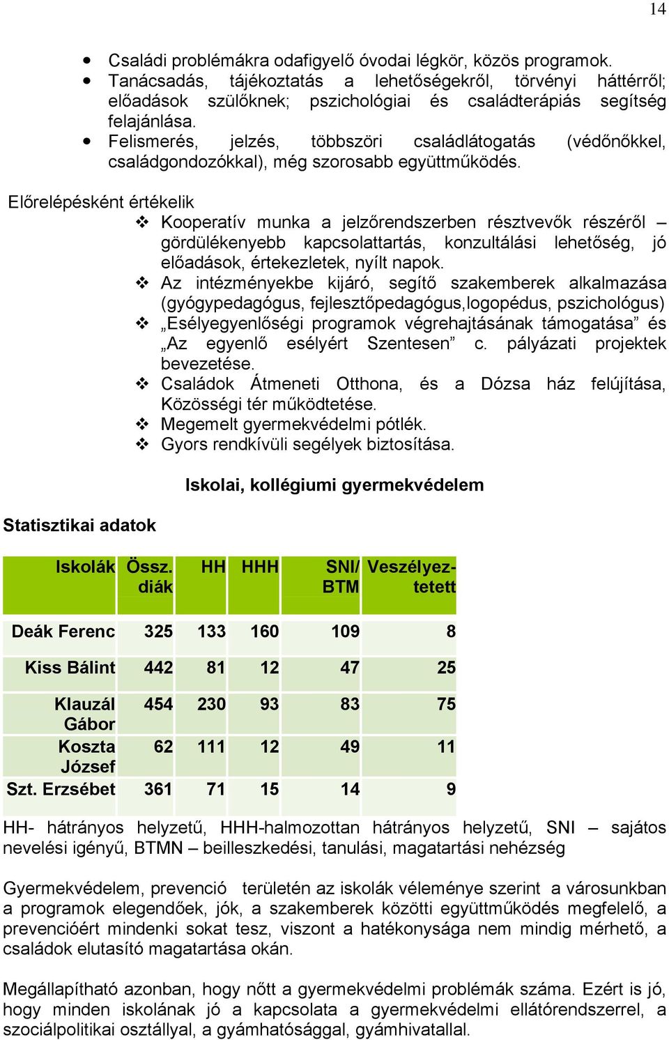 Felismerés, jelzés, többszöri családlátogatás (védőnőkkel, családgondozókkal), még szorosabb együttműködés.