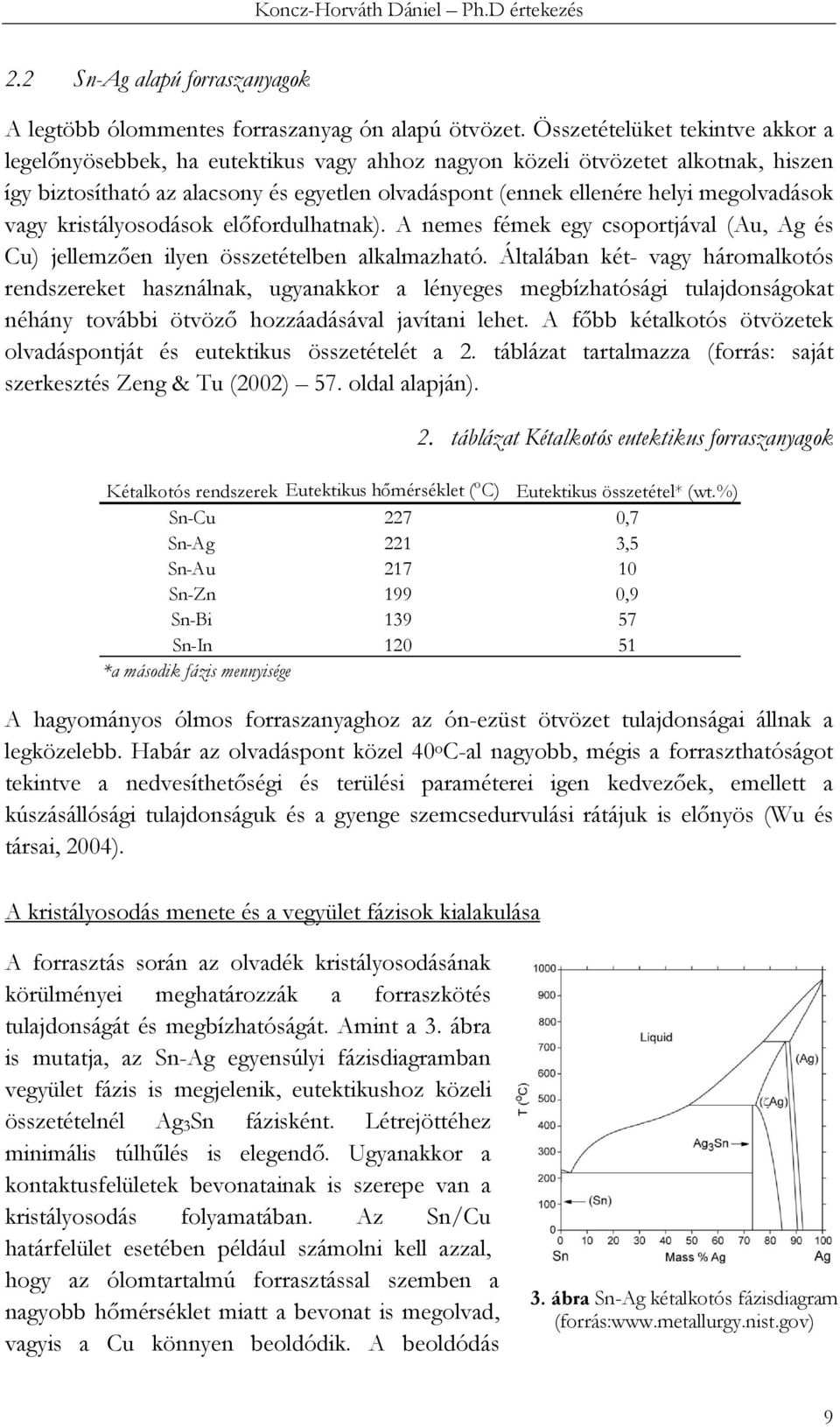 megolvadások vagy kristályosodások előfordulhatnak). A nemes fémek egy csoportjával (Au, Ag és Cu) jellemzően ilyen összetételben alkalmazható.