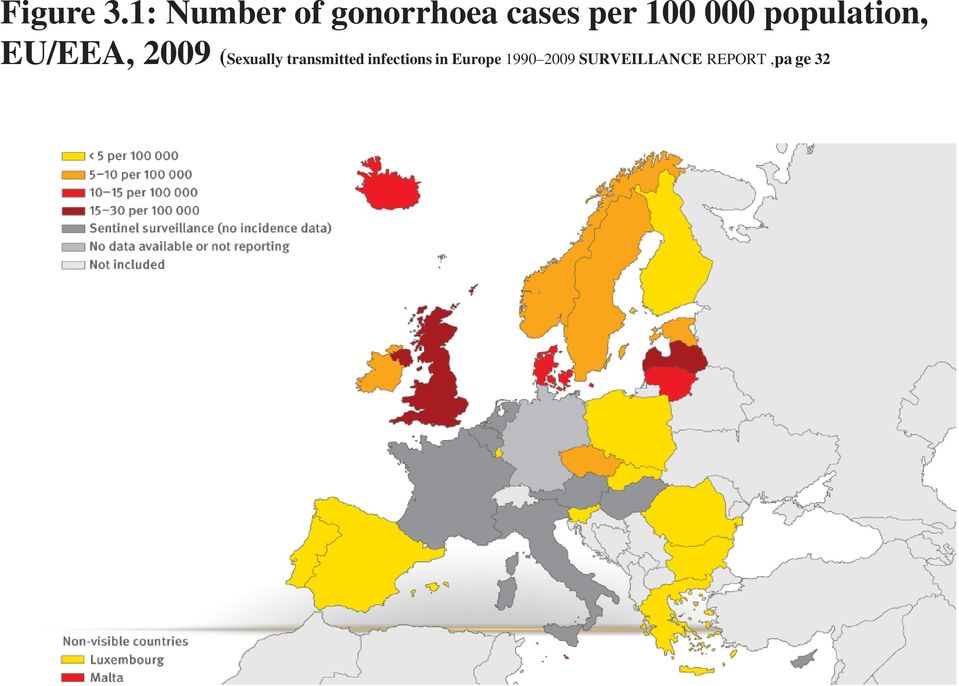 000 population, EU/EEA, 2009 (Sexually