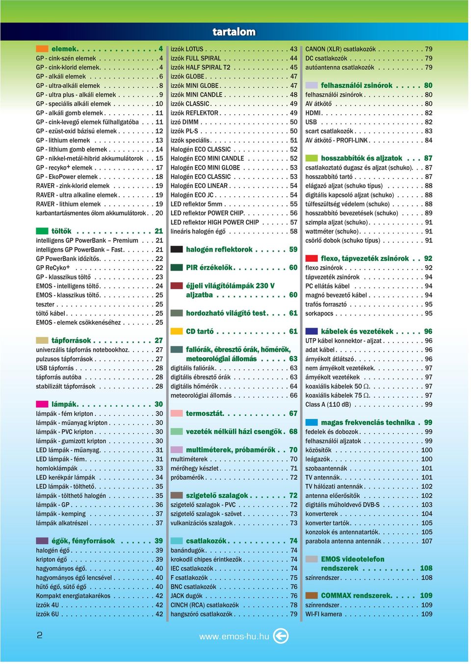 ............ 13 GP - lithium gomb elemek.......... 14 GP - nikkel-metál-hibrid akkumulátorok.. 15 GP - recyko+ elemek............. 17 GP - EkoPower elemek............ 18 RAVER - zink-klorid elemek.