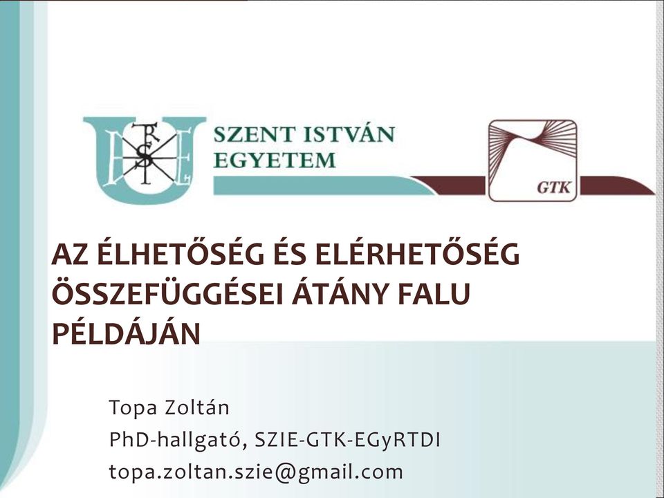 PÉLDÁJÁN Topa Zoltán