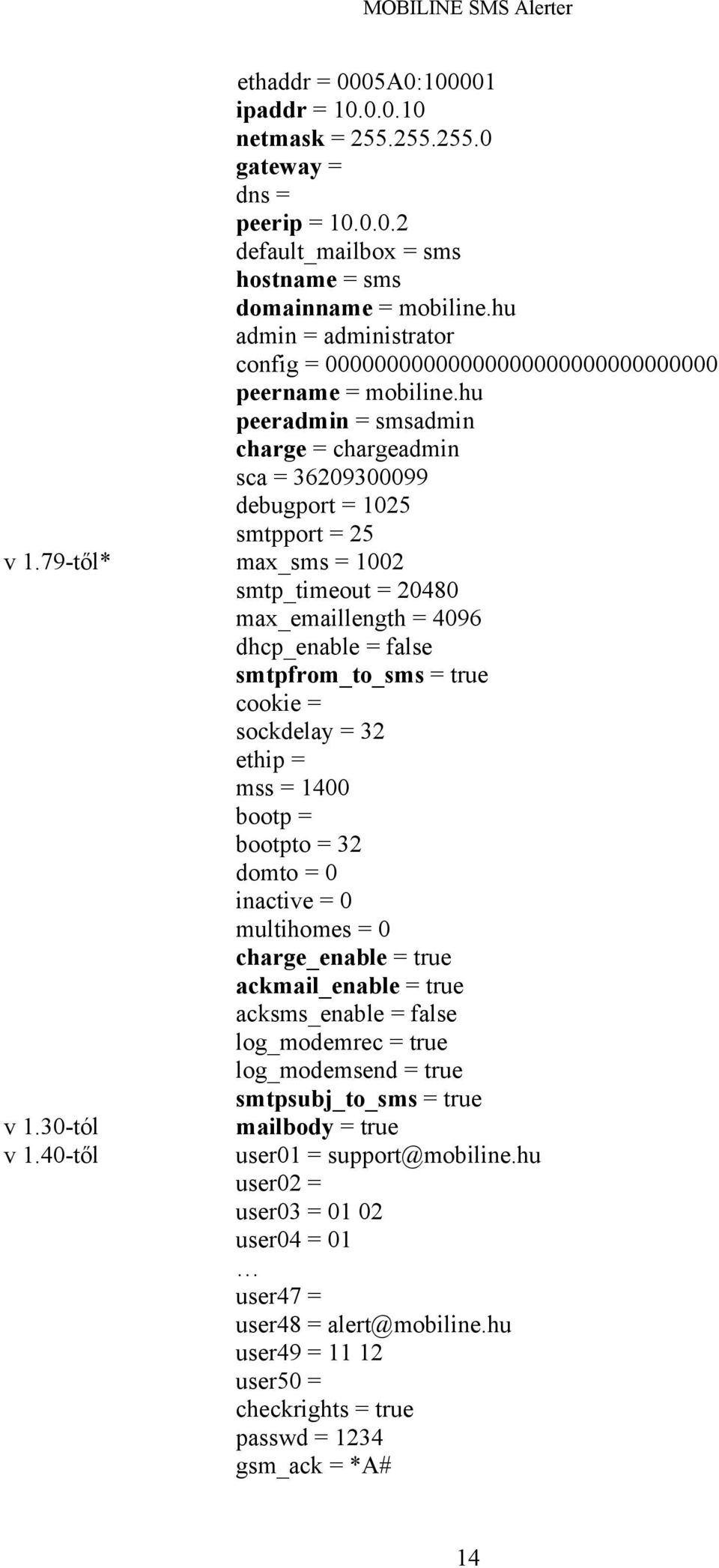 79-től* max_sms = 1002 smtp_timeout = 20480 max_emaillength = 4096 dhcp_enable = false smtpfrom_to_sms = true cookie = sockdelay = 32 ethip = mss = 1400 bootp = bootpto = 32 domto = 0 inactive = 0