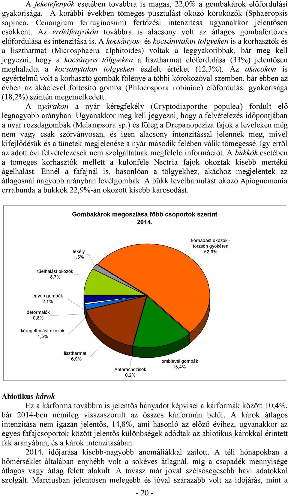 Az erdeifenyőkön továbbra is alacsony volt az átlagos gombafertőzés előfordulása és intenzitása is.