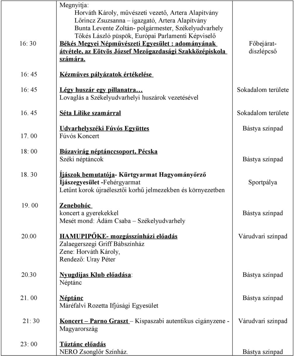 Európai Parlamenti Képviselő Békés Megyei Népművészeti Egyesület : adományának átvétele, az Eötvös József Mezőgazdasági Szakközépiskola számára.