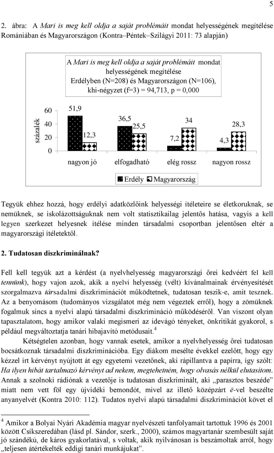 elfogadható elég rossz nagyon rossz Erdély Magyarország Tegyük ehhez hozzá, hogy erdélyi adatközlőink helyességi ítéleteire se életkoruknak, se nemüknek, se iskolázottságuknak nem volt