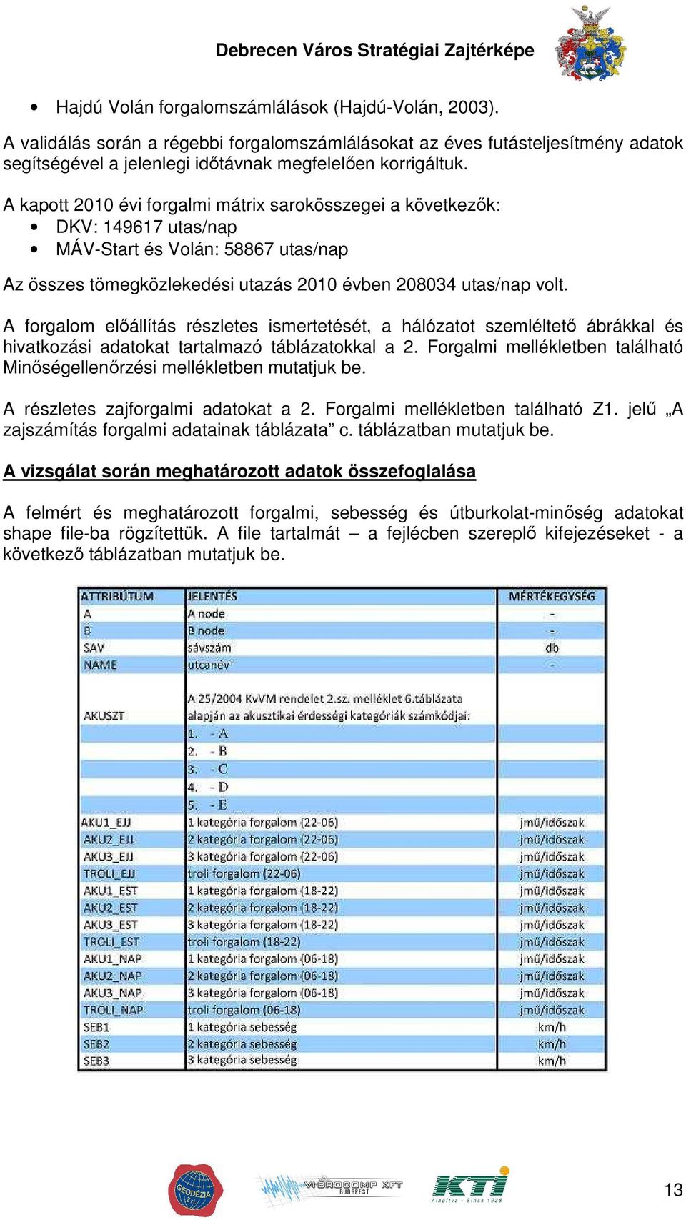 A forgalom elıállítás részletes ismertetését, a hálózatot szemléltetı ábrákkal és hivatkozási adatokat tartalmazó táblázatokkal a 2.